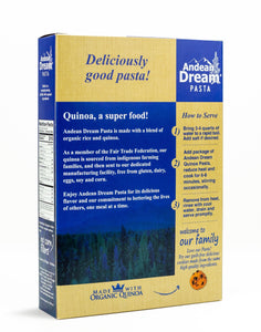 Andean Dream Quinoa Pasta (Macaroni) | Allergen-Friendly, Gluten Free, Vegan, Non-GMO, Organic, Kosher | 1 case = 4 boxes